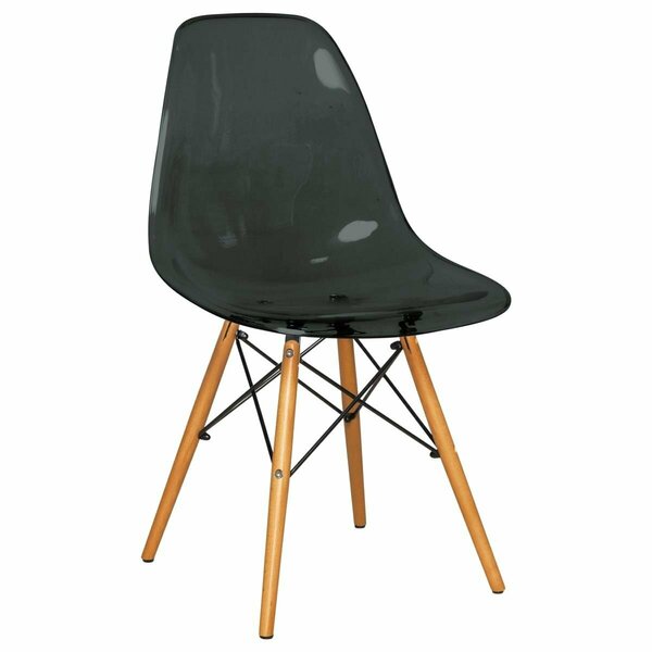 Kd Americana 32.40 in. Dover Molded Side Chair Transparent Black KD3035870
